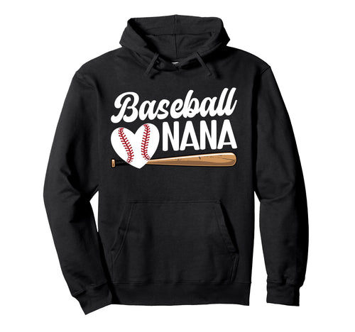 Baseball Nana Grandma Heart Hoodie - Casual Everyday Wear for Adults - T-Shirt, Sweatshirt, Hoodie