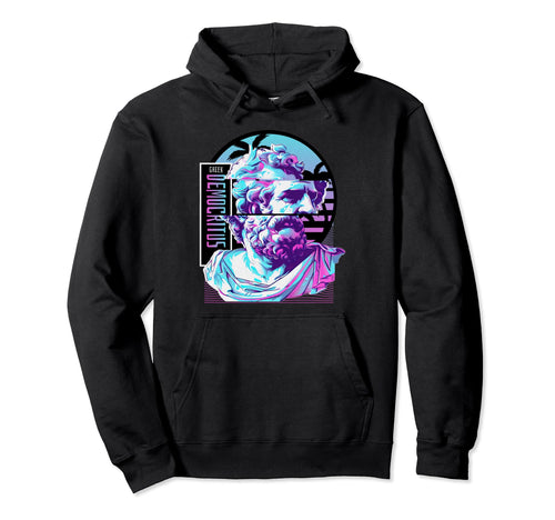 Democritus Vaporwave Glitch Streetwear Hoodie - Novelty Apparel for Adults - T-Shirt, Sweatshirt, Hoodie