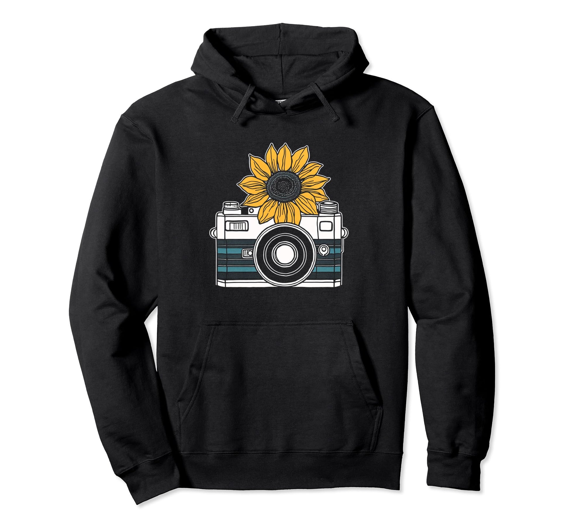 Photographer Sunflower Camera Hoodie - Novelty Apparel Men Women - T-Shirt, Sweatshirt, Hoodie