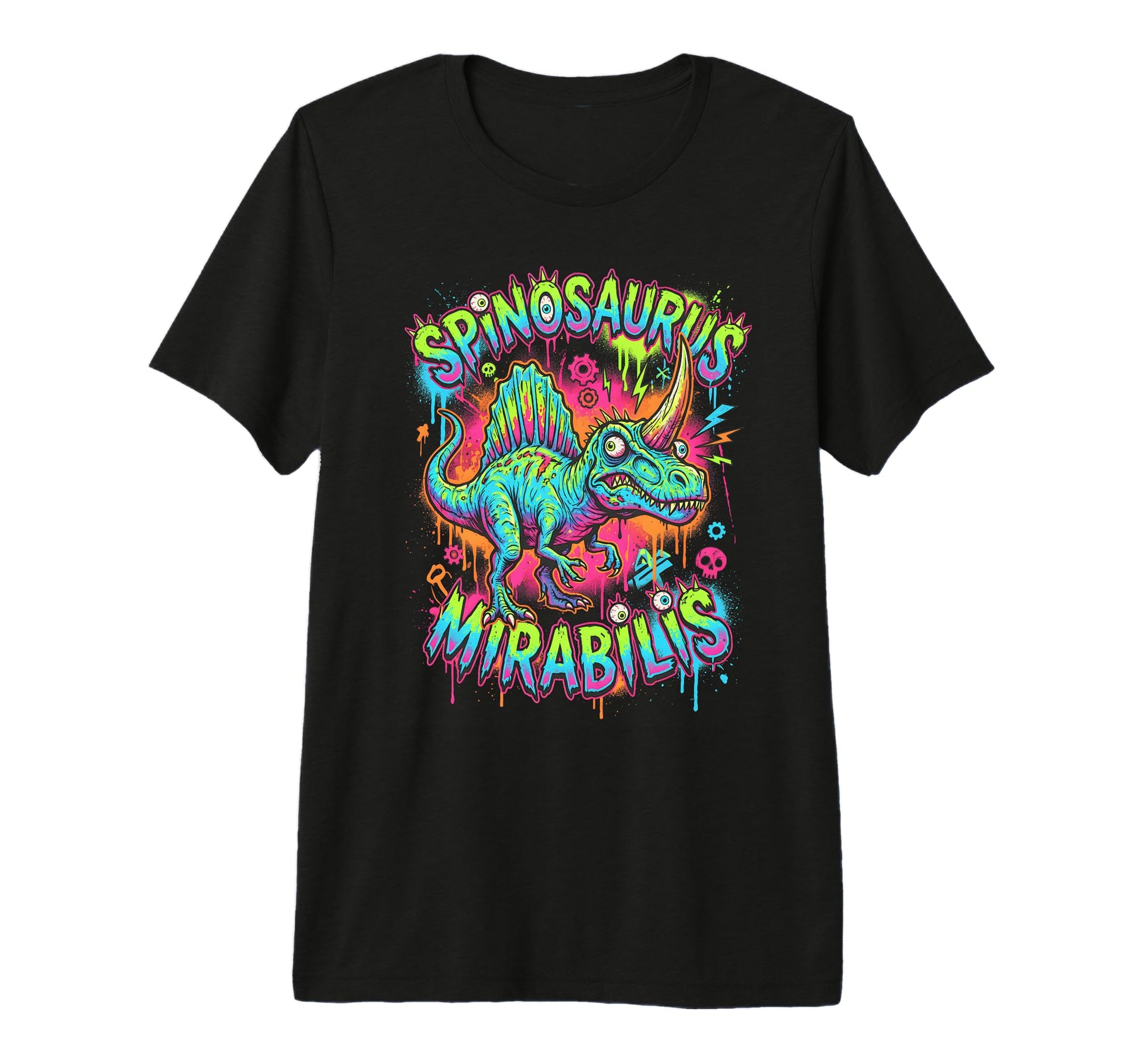 Spinosaurus Mirabilis Grunge T-Shirt - Fun Novelty Design for Adults - T-Shirt, Sweatshirt, Hoodie