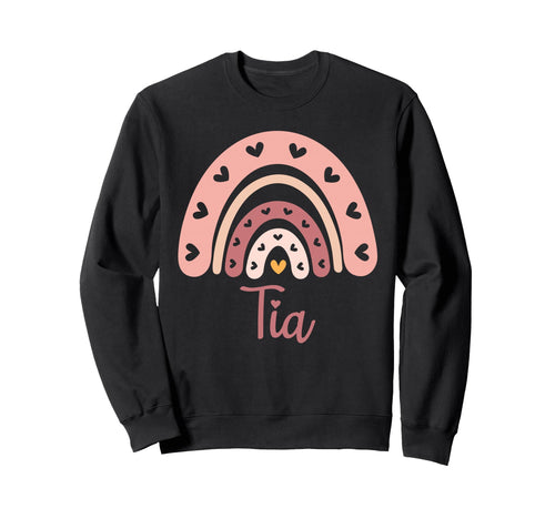 Tia Birthday Rainbow Boho Tia Sweatshirt - Aesthetic Graphic Men Women - T-Shirt, Sweatshirt, Hoodie