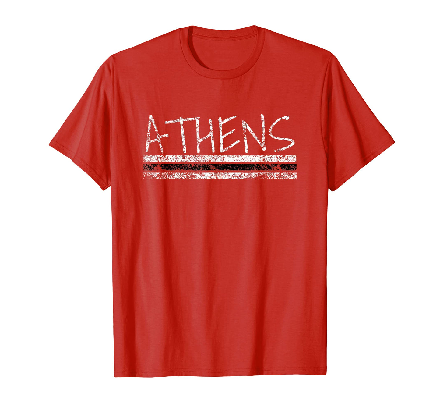 Athens Georgia Weathered Stripe Throwback T-Shirt - Streetwear Style Unisex - T-Shirt, Sweatshirt, Hoodie