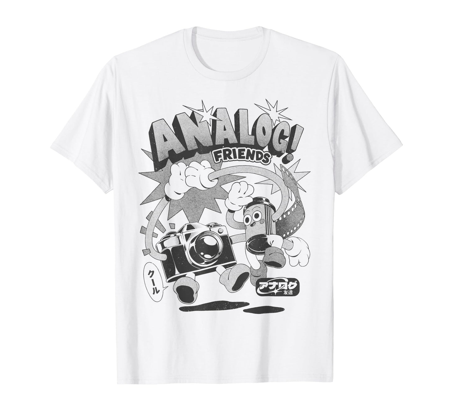 Threadless Analog Friends Camera Film Roll T-Shirt - Unique Graphic Unisex - T-Shirt, Sweatshirt, Hoodie