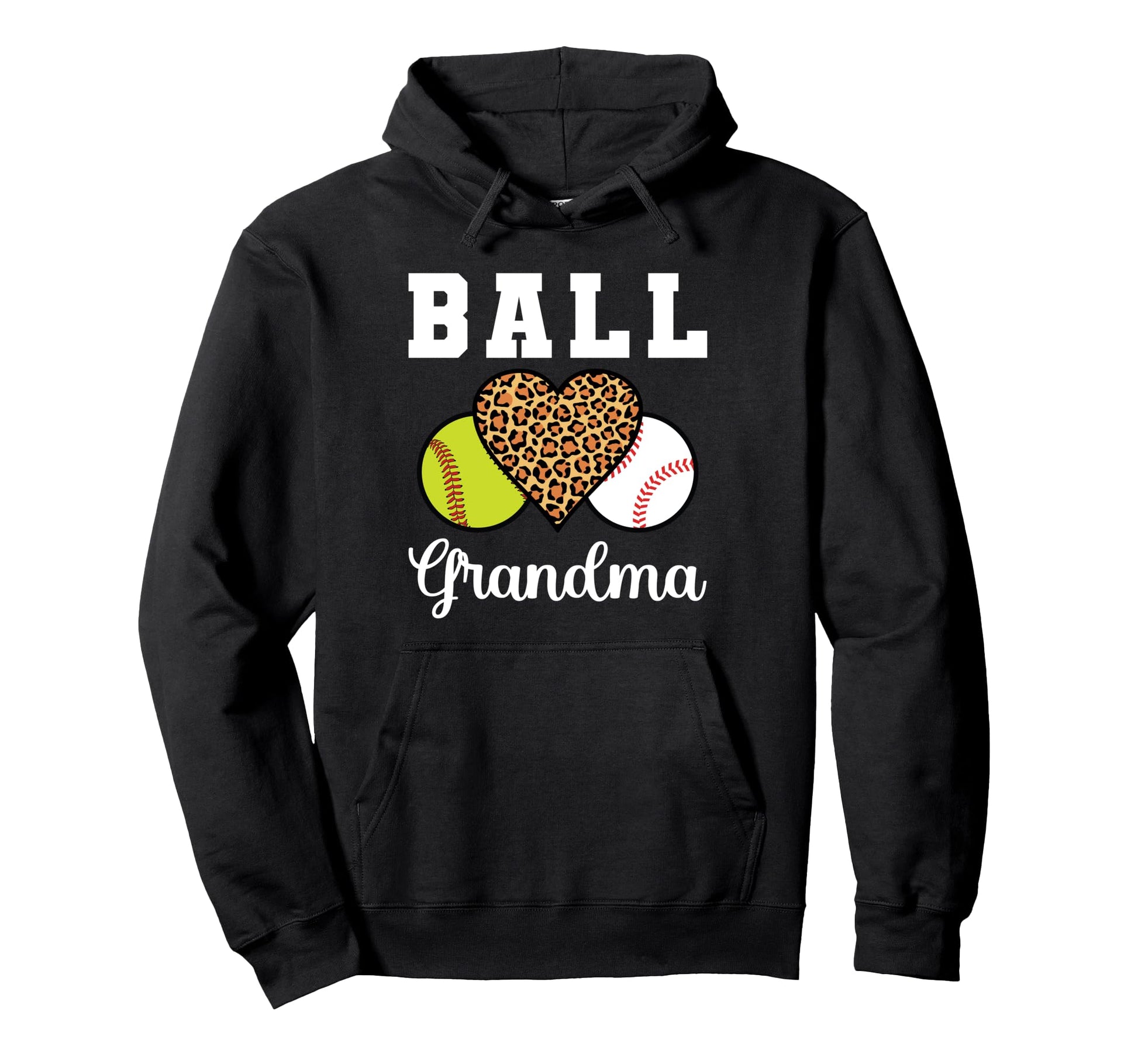 Ball Grandma Softball Hoodie - Custom Art Print for Adults - T-Shirt, Sweatshirt, Hoodie