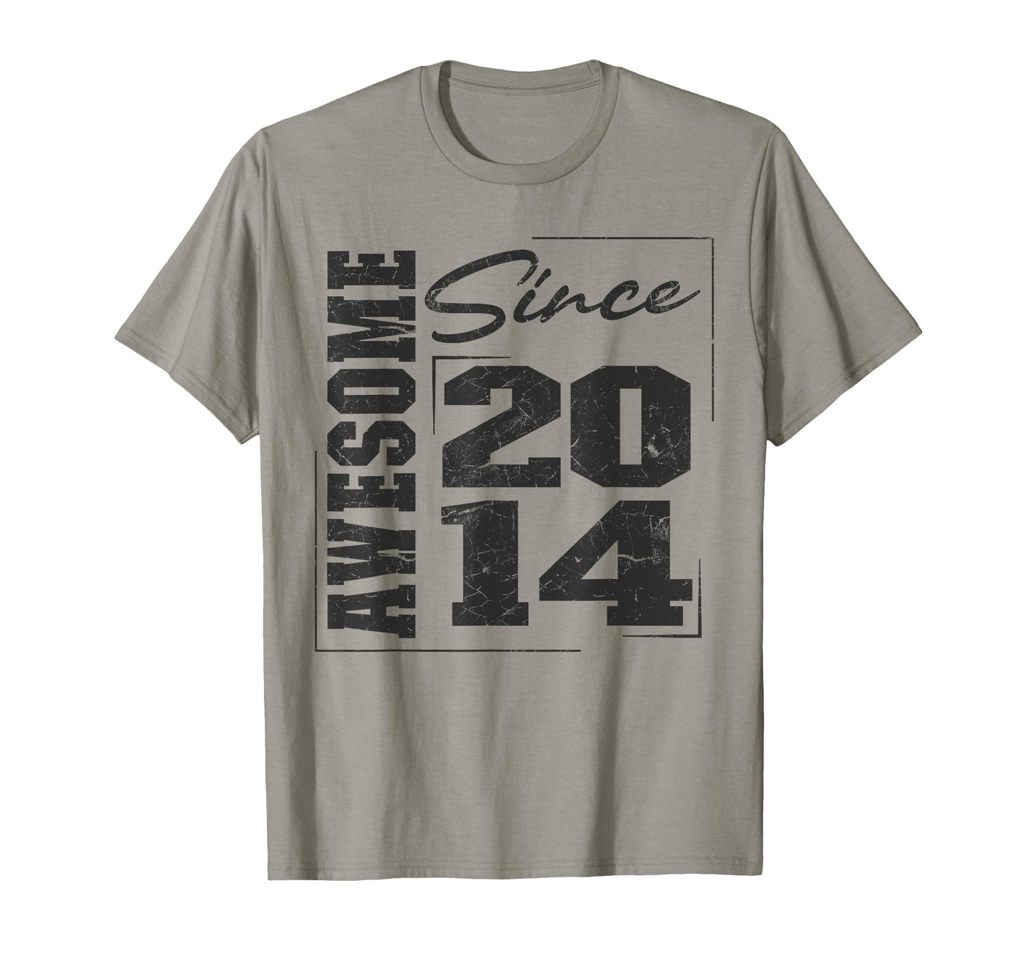 Born 2014 Varsity Awesome Since 2014 T-Shirt - Novelty Apparel for Adults - T-Shirt, Sweatshirt, Hoodie
