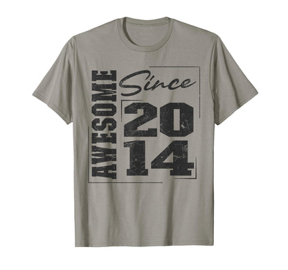 Born 2014 Varsity Awesome Since 2014 T-Shirt - Novelty Apparel for Adults - T-Shirt, Sweatshirt, Hoodie