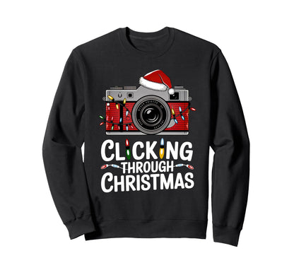 Clicking Through Camera Sweatshirt - Casual Everyday Wear for Adults - T-Shirt, Sweatshirt, Hoodie