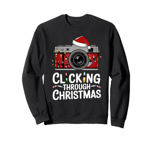 Clicking Through Camera Sweatshirt - Casual Everyday Wear for Adults - T-Shirt, Sweatshirt, Hoodie