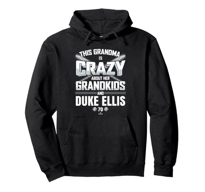 Grandma Crazy Duke Ellis New York Hoodie - Aesthetic Graphic for Adults - T-Shirt, Sweatshirt, Hoodie