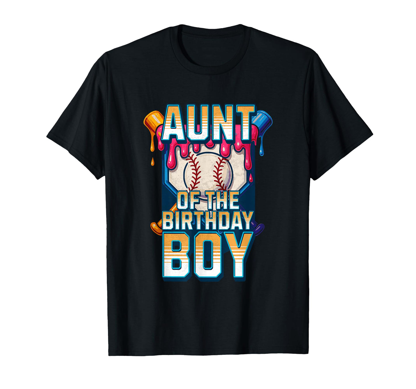 Aunt Birthday Baseball Ice Cream T-Shirt - Custom Art Print for Adults - T-Shirt, Sweatshirt, Hoodie