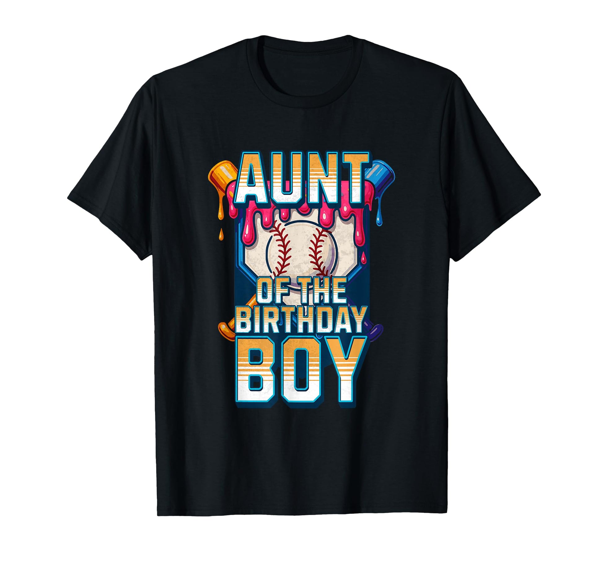 Aunt Birthday Baseball Ice Cream T-Shirt - Custom Art Print for Adults - T-Shirt, Sweatshirt, Hoodie