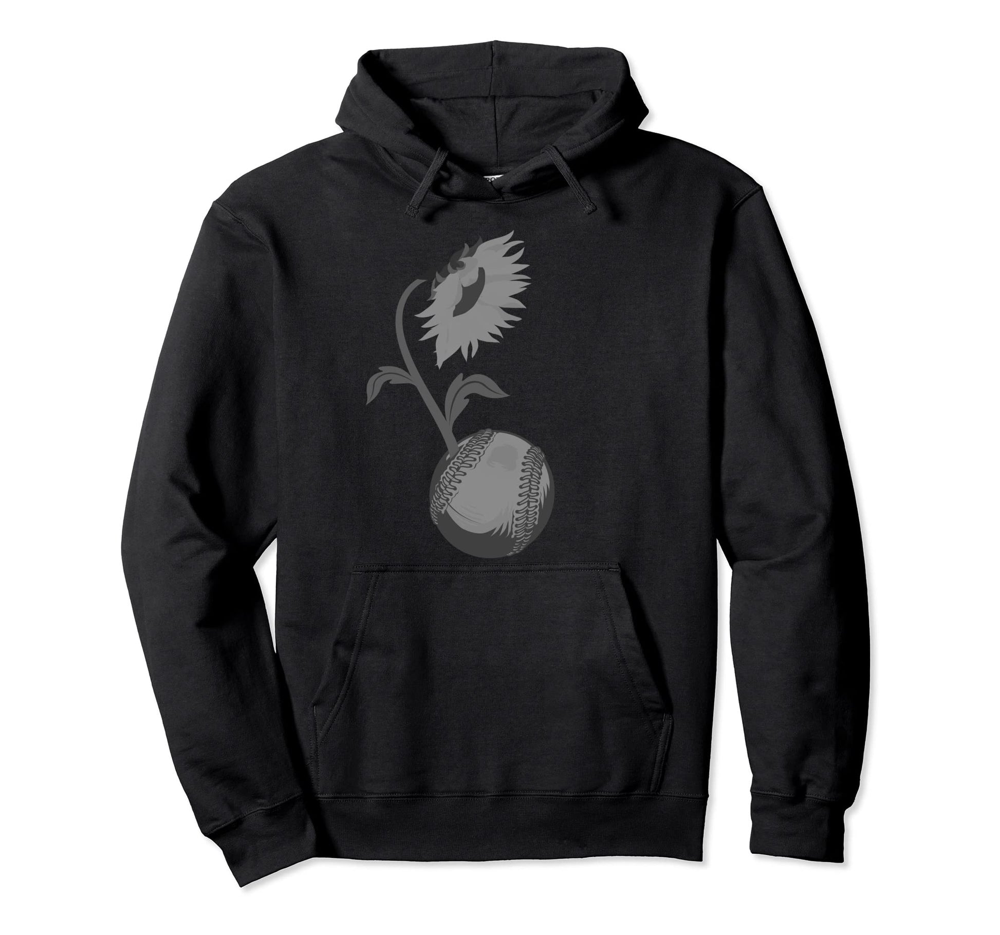 Softball Sunflower Gift Sports Flower Hoodie - Fun Novelty Design Unisex - T-Shirt, Sweatshirt, Hoodie