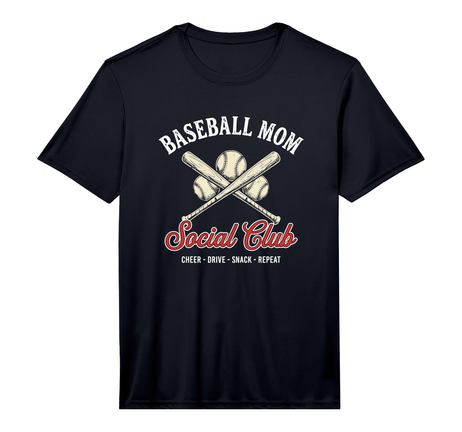 Mens Baseball Mom Social Club T-Shirt - Custom Art Print for Adults - T-Shirt, Sweatshirt, Hoodie
