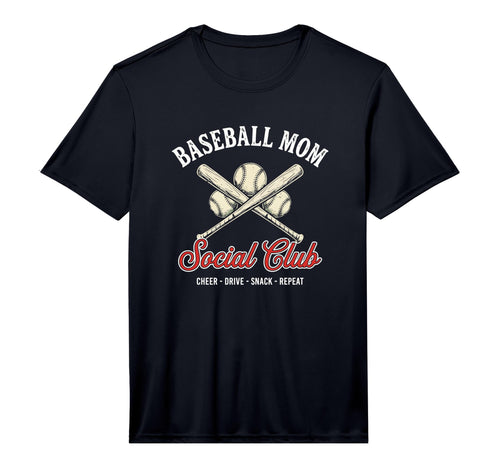 Mens Baseball Mom Social Club T-Shirt - Custom Art Print for Adults - T-Shirt, Sweatshirt, Hoodie