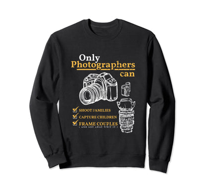 Camera Checklists Funny Photography Sweatshirt - Custom Art Print Unisex - T-Shirt, Sweatshirt, Hoodie