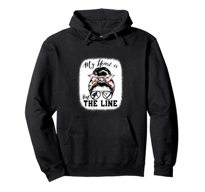 My Heart Is Line Mothers Day Hoodie - Aesthetic Graphic for Adults - T-Shirt, Sweatshirt, Hoodie