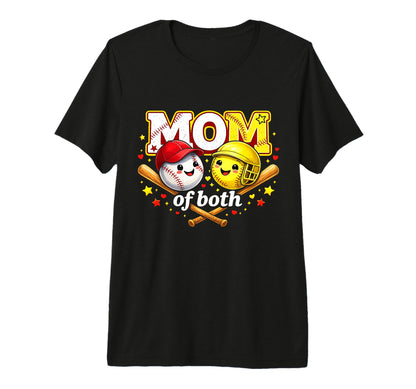 Mom Both Game Day Baseball Softball T-Shirt - Graphic Print Men Women - T-Shirt, Sweatshirt, Hoodie