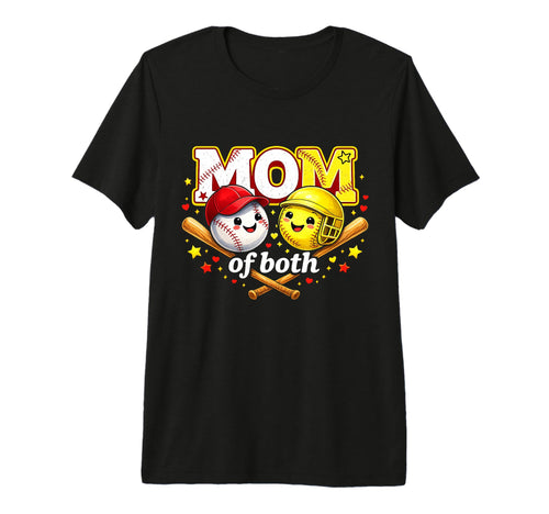 Mom Both Game Day Baseball Softball T-Shirt - Graphic Print Men Women - T-Shirt, Sweatshirt, Hoodie