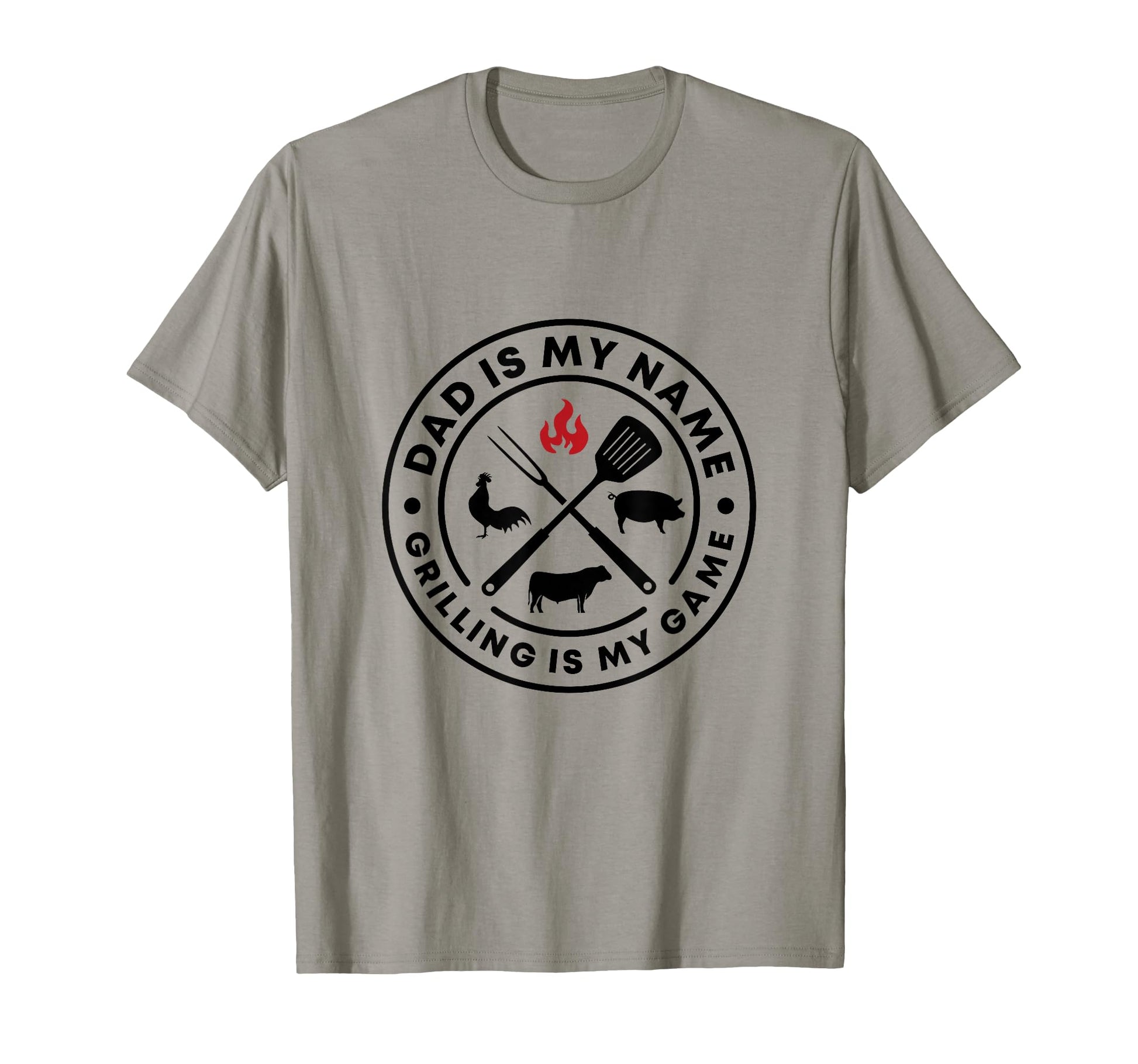 Dad Is My Name Grilling Is My Game T-Shirt - Trendy Graphic for Adults - T-Shirt, Sweatshirt, Hoodie