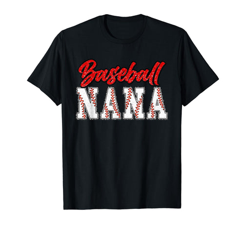 Baseball Nana Groovy Loud Proud T-Shirt - Minimalist Print for Adults - T-Shirt, Sweatshirt, Hoodie