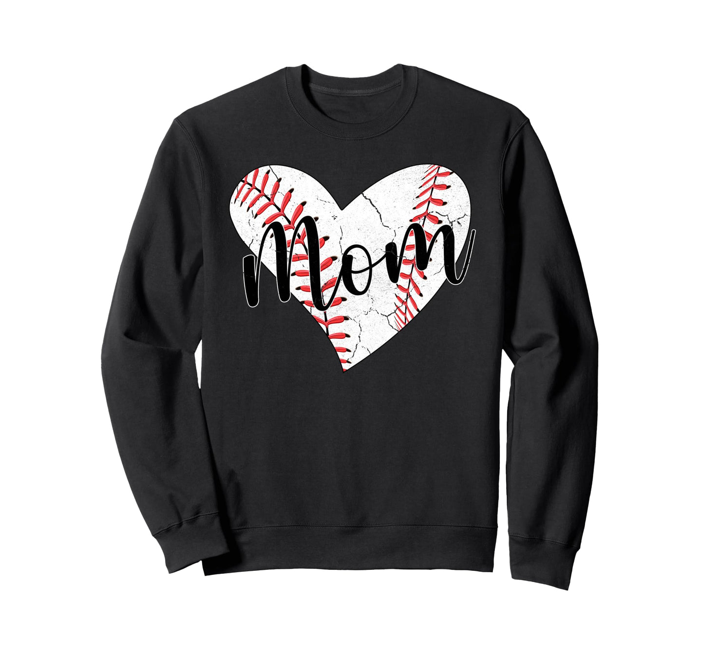 Baseball Mom Grandma Mothers Sweatshirt - Fun Novelty Design for Adults - T-Shirt, Sweatshirt, Hoodie