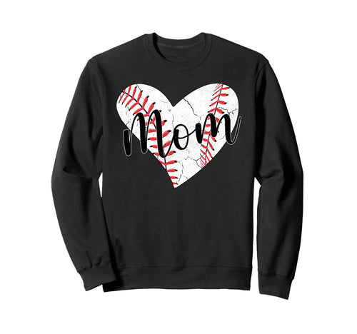 Baseball Mom Grandma Mothers Sweatshirt - Fun Novelty Design for Adults - T-Shirt, Sweatshirt, Hoodie