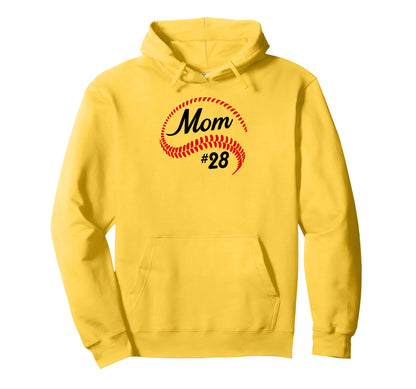 Baseball Softball 28 Baseball Mom Hoodie - Unique Graphic Men Women - T-Shirt, Sweatshirt, Hoodie