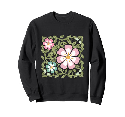 Groovy Boho Flower Floral Sweatshirt - Streetwear Style Men Women - T-Shirt, Sweatshirt, Hoodie