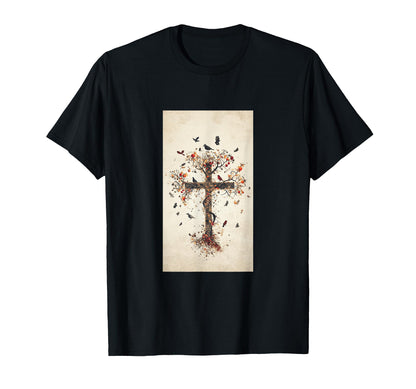 Gothic Cross Grunge Aesthetic T-Shirt - Casual Everyday Wear for Adults - T-Shirt, Sweatshirt, Hoodie