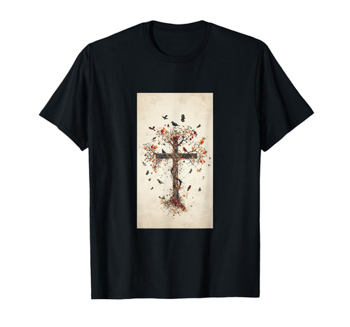 Gothic Cross Grunge Aesthetic T-Shirt - Casual Everyday Wear for Adults - T-Shirt, Sweatshirt, Hoodie