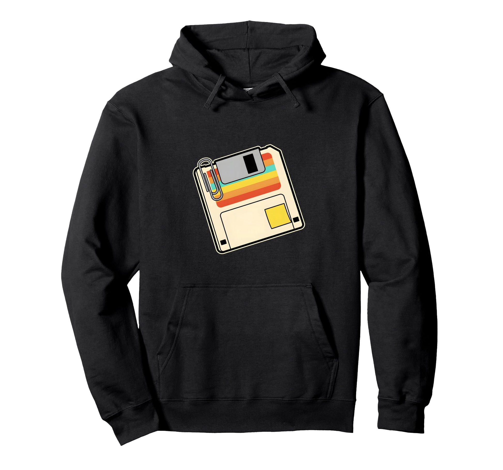 Floppy Disk Rainbow Computer 80S 90S Hoodie - Trendy Graphic for Adults - T-Shirt, Sweatshirt, Hoodie