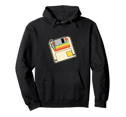Floppy Disk Rainbow Computer 80S 90S Hoodie - Trendy Graphic for Adults - T-Shirt, Sweatshirt, Hoodie