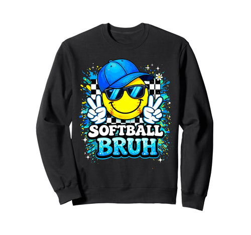 Peace Groovy Softball Dad Sweatshirt - Casual Everyday Wear for Adults - T-Shirt, Sweatshirt, Hoodie