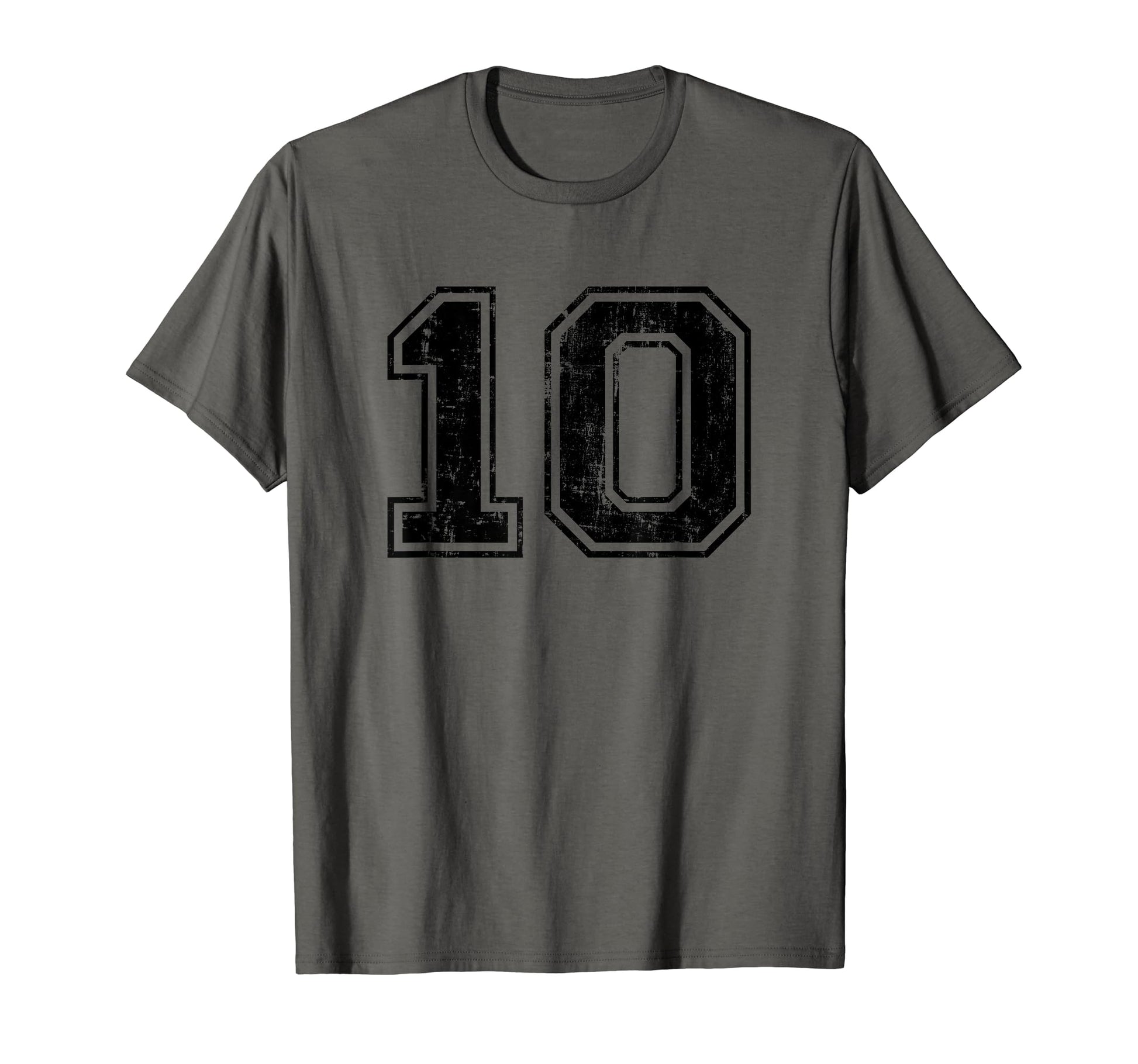 Number 10 Ten Varsity Distressed T-Shirt - Streetwear Style Men Women - T-Shirt, Sweatshirt, Hoodie