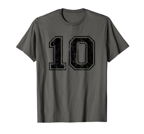 Number 10 Ten Varsity Distressed T-Shirt - Streetwear Style Men Women - T-Shirt, Sweatshirt, Hoodie