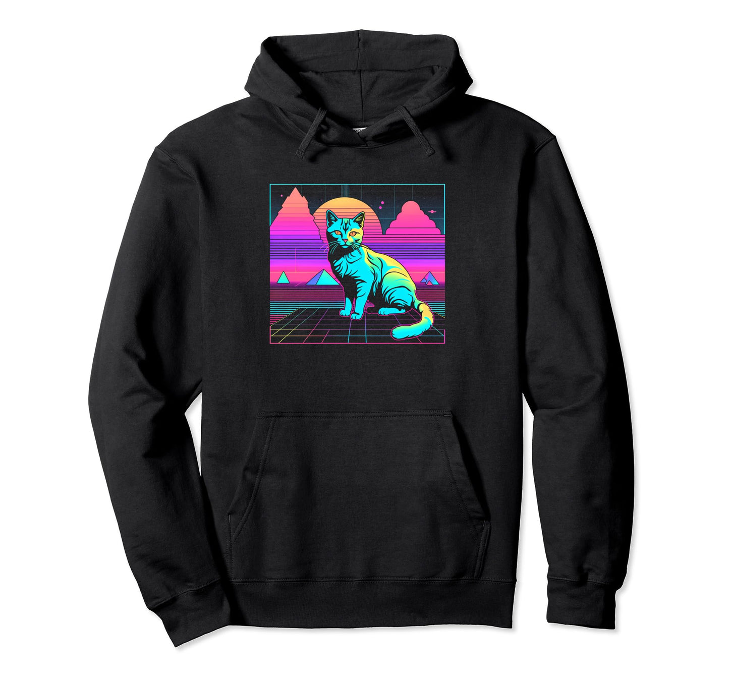 Retrowave Sunset Vaporwave Aesthetics Hoodie - Unique Graphic for Adults - T-Shirt, Sweatshirt, Hoodie