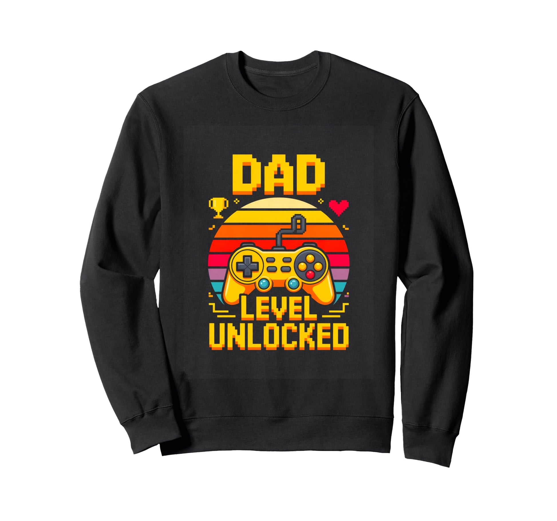 Dad Level Unlocked Gamer Video Game Sweatshirt - Aesthetic Graphic Unisex - T-Shirt, Sweatshirt, Hoodie