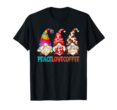 Funny Coffee Hippie Gnomes Peace Love T-Shirt - Aesthetic Graphic Unisex - T-Shirt, Sweatshirt, Hoodie