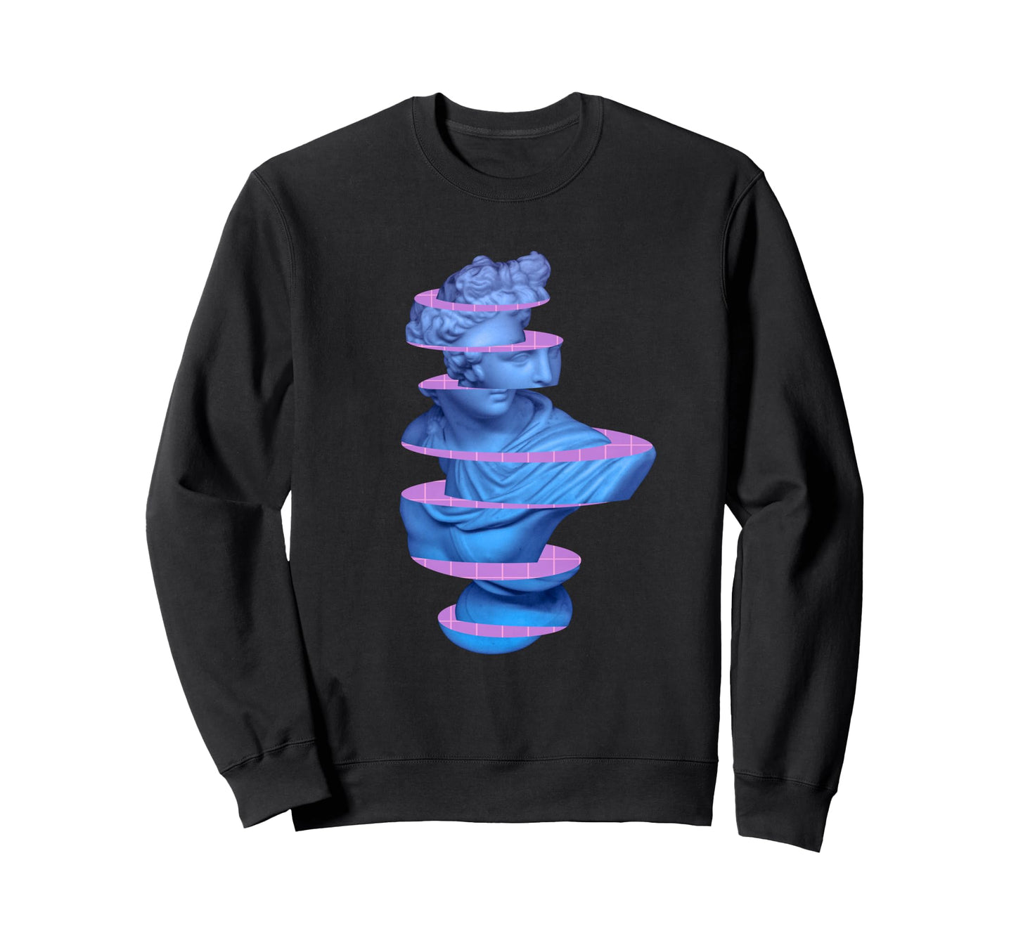 Vaporwave Roman Bust Aesthetic Sweatshirt - Fun Novelty Design Unisex - T-Shirt, Sweatshirt, Hoodie