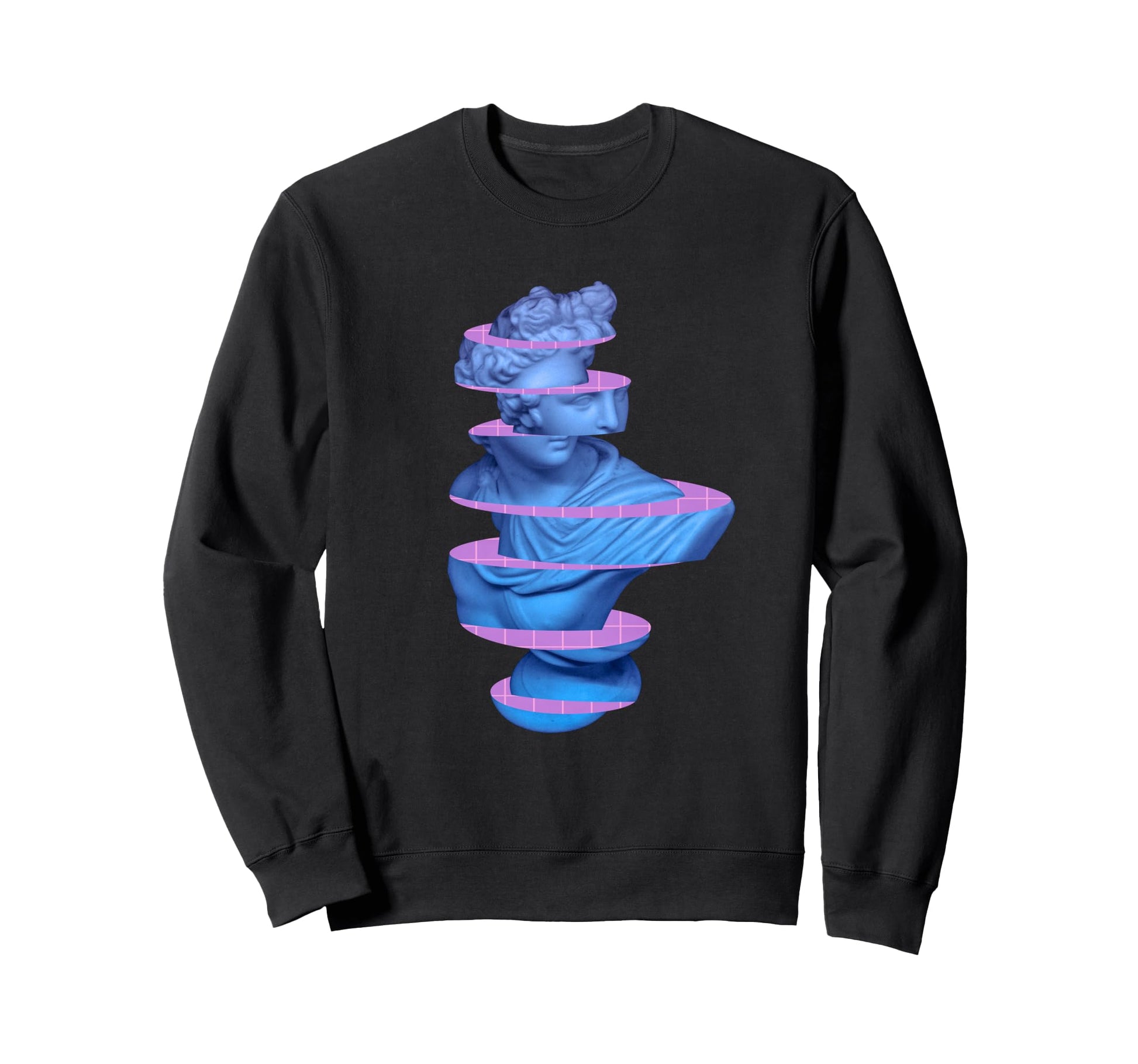 Vaporwave Roman Bust Aesthetic Sweatshirt - Fun Novelty Design Unisex - T-Shirt, Sweatshirt, Hoodie