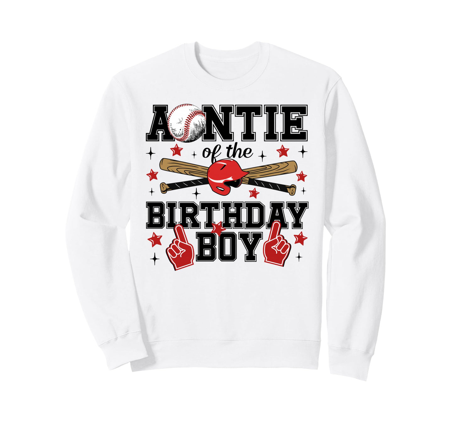 Auntie Birthday Baseball Sport Sweatshirt - Unique Graphic Men Women - T-Shirt, Sweatshirt, Hoodie