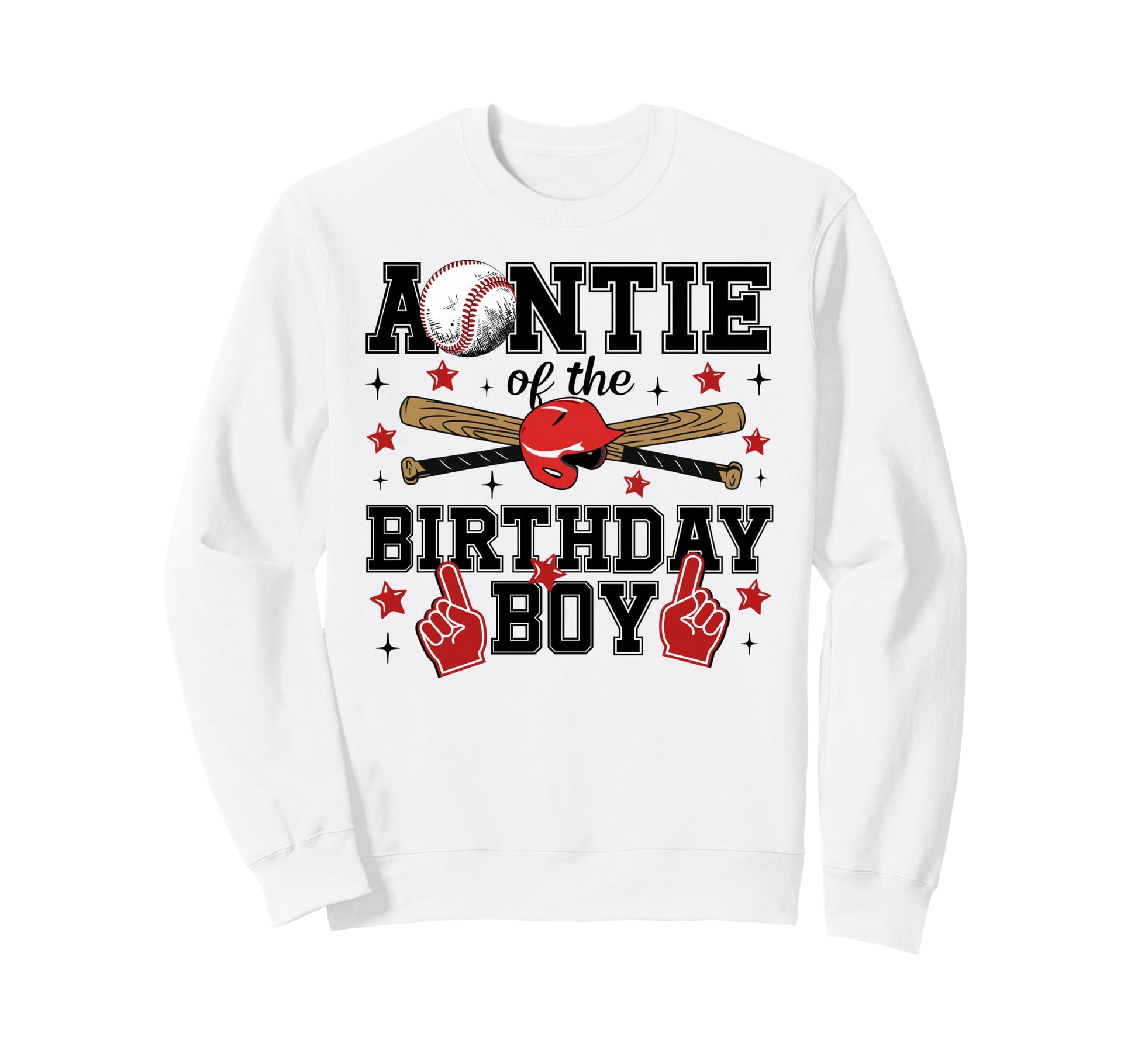 Auntie Birthday Baseball Sport Sweatshirt - Unique Graphic Men Women - T-Shirt, Sweatshirt, Hoodie
