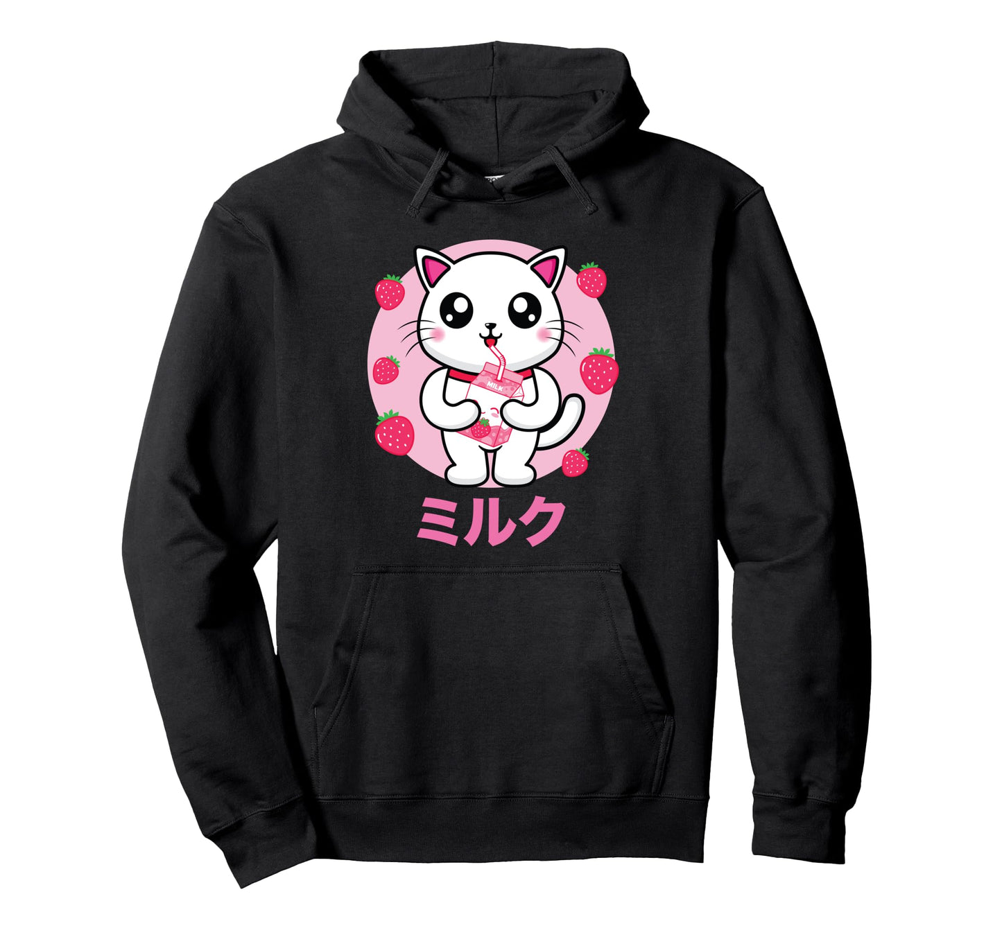 Cat Milkshake Vaporwave Aesthetics Hoodie - Aesthetic Graphic Men Women - T-Shirt, Sweatshirt, Hoodie