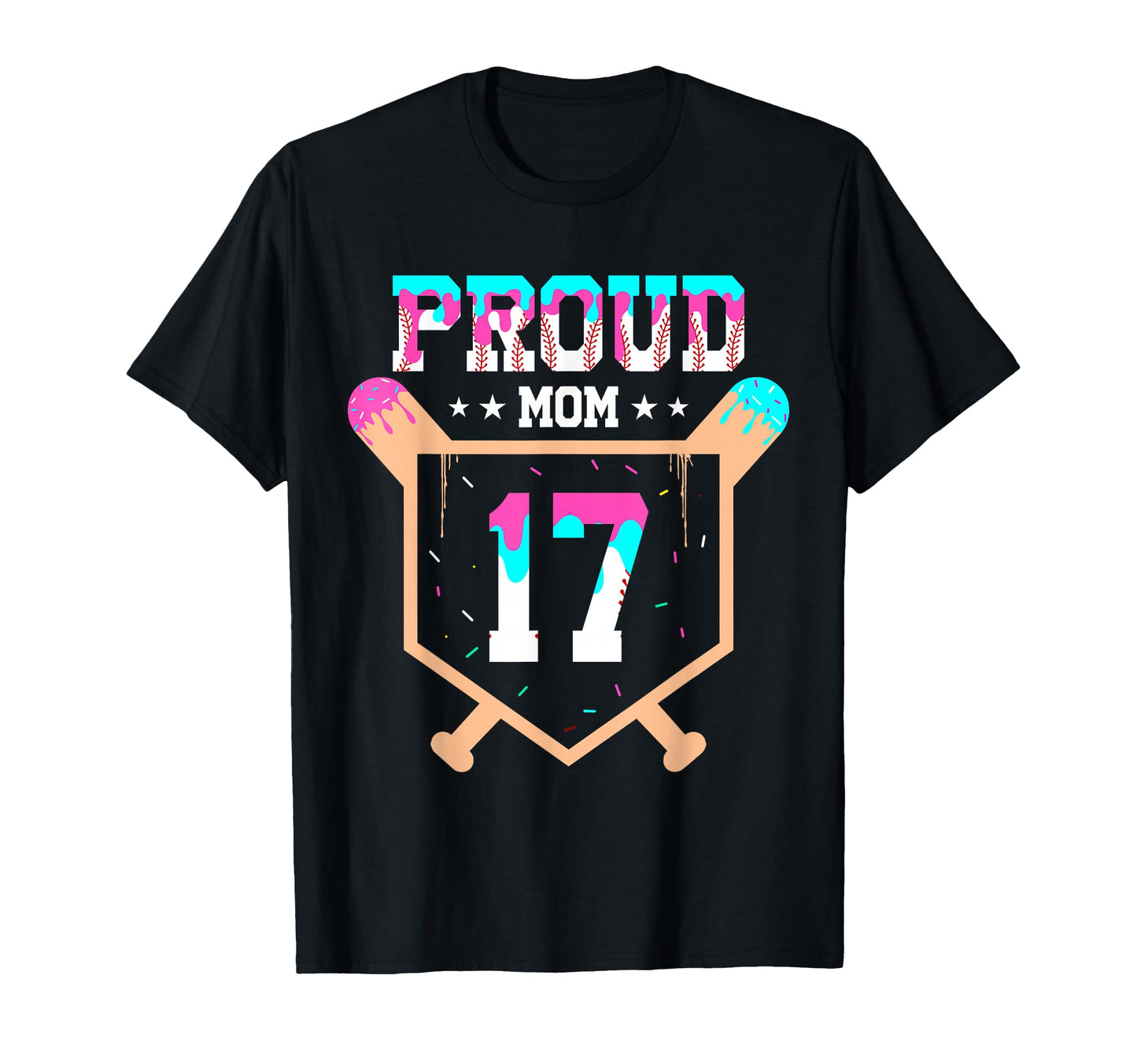 Proud Mom Baseball Player Number 17 Ice T-Shirt - Streetwear Style Unisex - T-Shirt, Sweatshirt, Hoodie