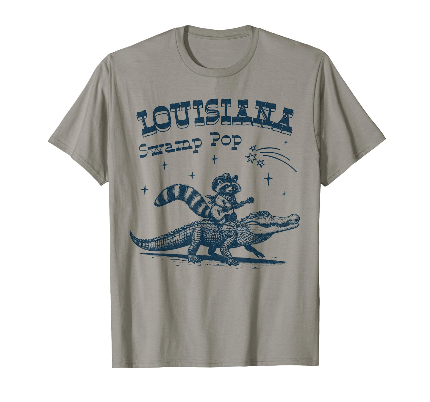Louisiana Swamp Pop Alligator Raccoon T-Shirt - Custom Art Print Men Women - T-Shirt, Sweatshirt, Hoodie