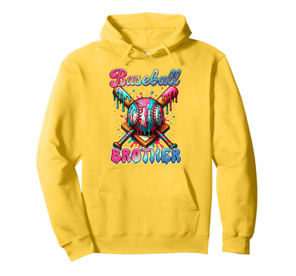 Baseball Brother Game Day Vibes Ice Hoodie - Aesthetic Graphic Unisex - T-Shirt, Sweatshirt, Hoodie