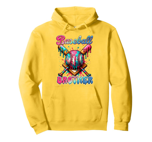 Baseball Brother Game Day Vibes Ice Hoodie - Aesthetic Graphic Unisex - T-Shirt, Sweatshirt, Hoodie
