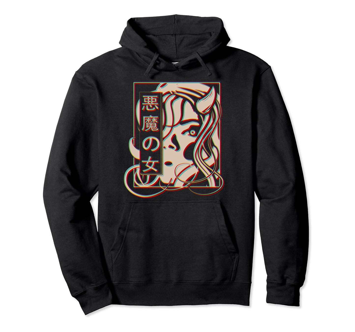 Japanese Art Devil Anime Pastel Goth Hoodie - Fun Novelty Design Men Women - T-Shirt, Sweatshirt, Hoodie