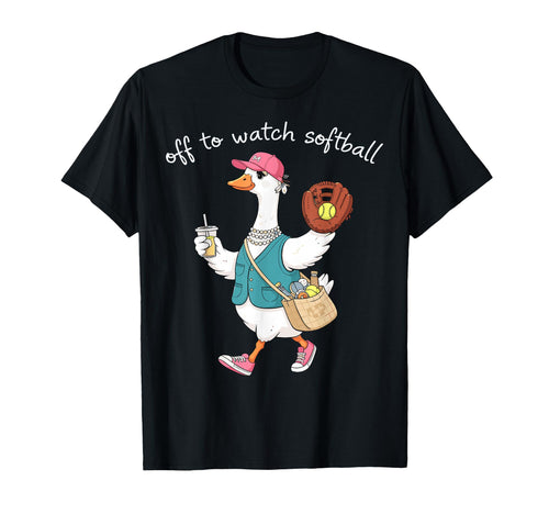 Off To Watch Softball Funny Softball T-Shirt - Custom Art Print for Adults - T-Shirt, Sweatshirt, Hoodie