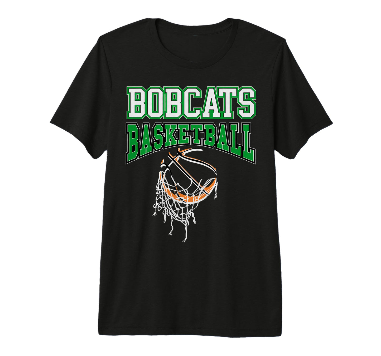 Green Bobcats Basketball Mom Game Day T-Shirt - Novelty Apparel for Adults - T-Shirt, Sweatshirt, Hoodie